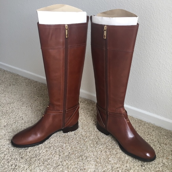Tory Burch Brown Zip Up Riding Boots 9.5M New - Picture 4 of 8